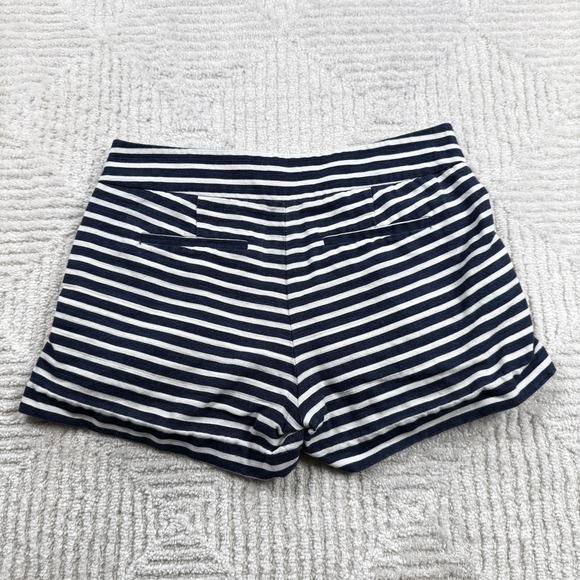 J Crew Chino Shorts Womens 4 Stripe Cotton Linen Casual Summer Nautical Resort - Picture 2 of 11